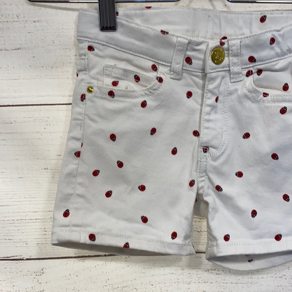 4-5 Years toddler white denim shorts ladybugs H&M - Picture 3 of 9